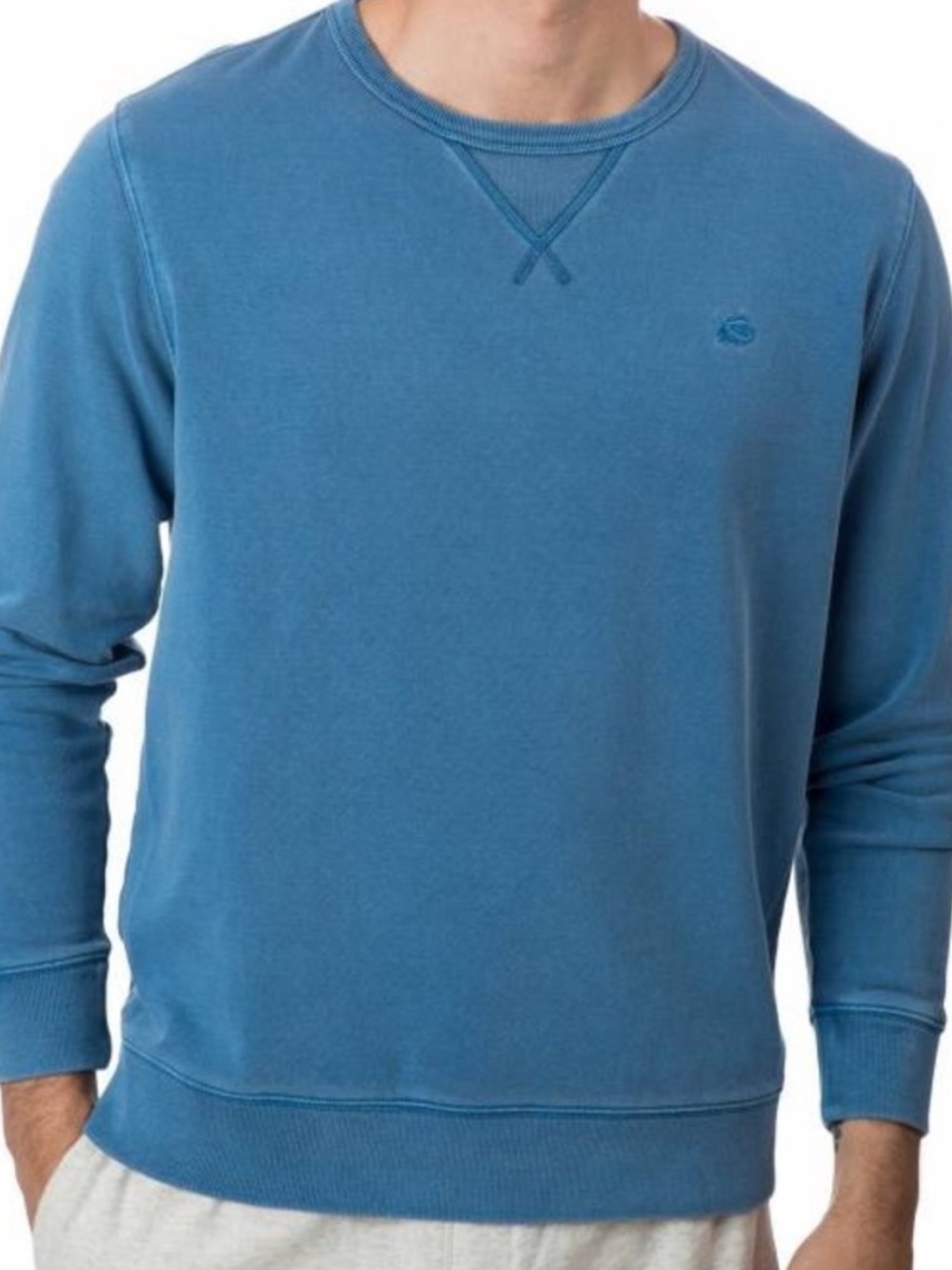 Southern Tide Blue Skipjack French Terry Crewneck Pullover